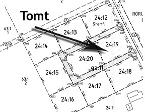 Byggklar tomt - Södra Äppelrosvägen 12, tomt-beteckning: 24:19 Ritning